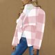 thumbnail image 3 of Chaqueta y abrigo informal de manga larga sin capucha para mujer, de invierno, de polar de doble cara, a cuadros, de manga larga, tipo cárdigan, abrigo, blusa de poliéster para mujer, 3 of 6