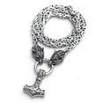 thumbnail image 1 of Collar con colgante de plata con cabeza de lobo y cadena de emperador de estilo europeo y americano personalizado de tendencia de moda, 1 of 6