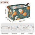 thumbnail image 7 of Yayeee Foldable Storage Basket for Shelves with Handles Set of 2 Waterproof Cloth Bins, Retro Floral Orange, 7 of 7