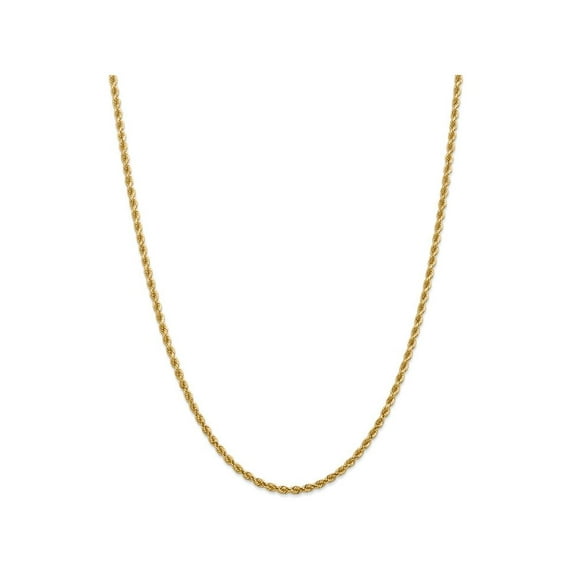 Primal Gold 14K Yellow Gold 2.75mm Diamond Cut Rope with Lobster Clasp Chain
