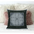thumbnail image 3 of Window Wreath Palace Throw Pillow with Removable Cover in Gray Green Pink 18x18, 3 of 4