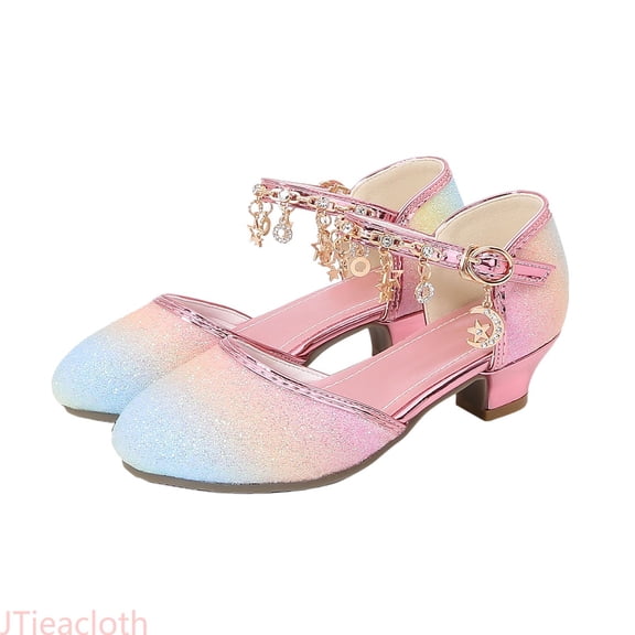 JTieacloth Sparkly Girls Sandals With Crystal Style Open Toe Dress Shoes For And Party Wear Summer Sandals,Sizes 11 Little Kid(4.5-5 Years)