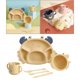 thumbnail image 5 of Platos para niños creativos Set de tazón de licencia de comida para bebés BPA gratuita Tenedor Conjunto Platos Utensilios amarillo Hugo Platos para niños, 5 of 10