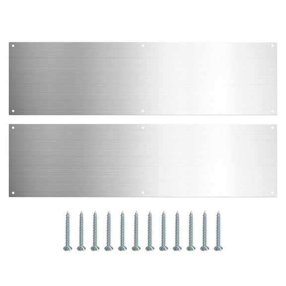 Door Panel Protector Kick Plate Push Stainless Steel Plates for Interior Doors Metal Board