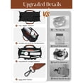 thumbnail image 2 of Bolso tote de lona Fioretto para mujer, correa desmontable, negro, 2 of 6