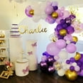 thumbnail image 5 of SPECOOL Purple Balloons Garland Arch Kit, Light Pastel Purple Gold White Balloons Confetti Latex Metallic Balloons for Women Birthday Baby Shower Wedding Party Decorations Supplies, 5 of 9