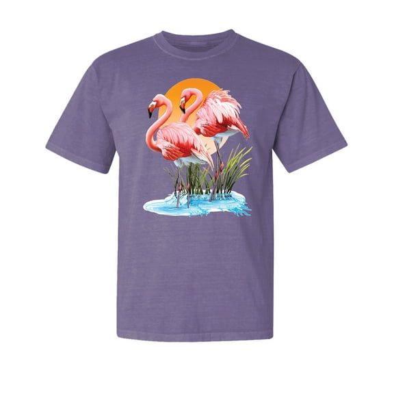 Wild Bobby, Saltwater Assasin Goin' Deep Jighead Hook, Fishing, Garment-Dyed Washed Look Short Sleeve Tees, Purple, Small