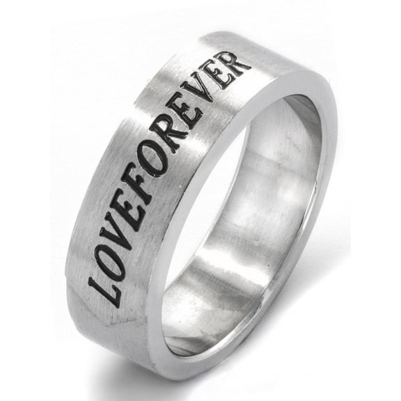 West Coast Jewelry Women's Engraved 'LOVE FOREVER' Ring (6mm)