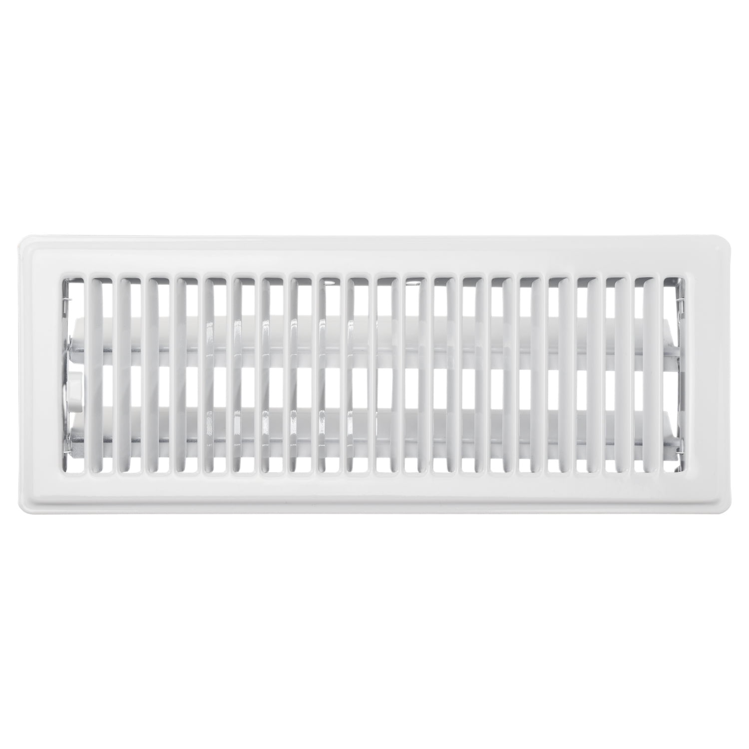 (5 pack) Imperial 4-inch x 12-inch White Steel Painted Louvered, Floor Register, Rectangular, Household Vent Cover