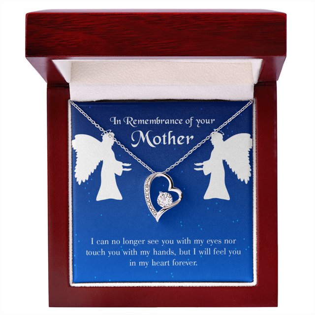 À Maman Message Souvenir dans Mon Coeur pour Toujours Collier w Message Carte