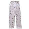 thumbnail image 4 of Tnhcen Women's Cartoon Animal Print Pajama Pants Fleece Sleepwear Cozy Flannel Lounge Pants Elastic Waist Home Wear Soft Warm Pants M-XL Purple, 4 of 9