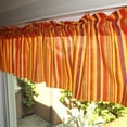 thumbnail image 3 of Cotton Window Valance Stripe Print 58 Inch Wide / Multi Stripes Yellow Red, 3 of 3