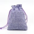 thumbnail image 1 of Bolsas de lino a prueba de polvo con cordones, bolsas de regalo de joyería, bolsas de embalaje, bolsa de almacenamiento reutilizable ligera, Almacenamiento y organización del hogar Púrpura claro 7*9cm Bewildely HA075325-05, 1 of 6