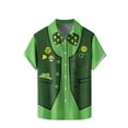 thumbnail image 2 of St Patricks Day Shirt Men, Mens Shirts Short Sleeve Funny, Men Saint Patrick Printed Turndown Collar Top Shirt Short Sleeved Lapel Tops Shirt, 2 of 3