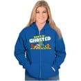 thumbnail image 4 of PACMAN Don't Be Ghosted Dating Joke Unisex Plus Size Zip Hoodie Brisco Brands 4X, 4 of 6