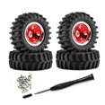thumbnail image 3 of Xuanheng 4 Pcs Roues et Pneus de Voiture RC 1/30 Pcs de Rechange Portables Remplacement pour SCX30 Rouge, 3 of 8