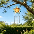 thumbnail image 4 of Glass Iron Art Wind Chime Garden Courtyard Balcony Sun Face String Tube Wind Chime Hanging Ornament Pendant, 4 of 7