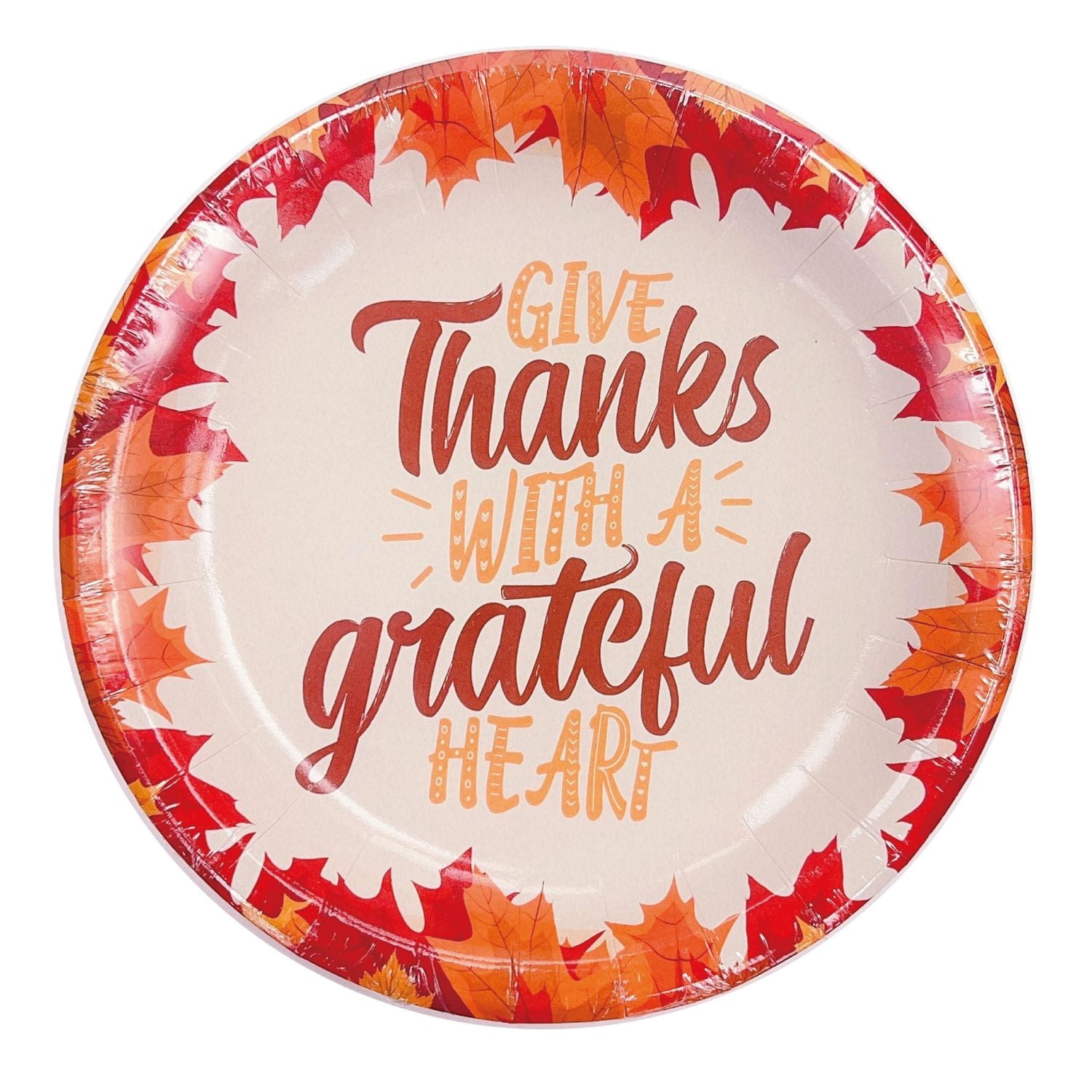 Give Thanks With A Grateful Heart Petites assiettes rondes en papier, 12 CT