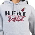 thumbnail image 3 of Women's G-III 4Her by Carl Banks Heather Gray Miami Heat Graphics Fleece Pullover Hoodie, 3 of 3