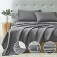 thumbnail image 4 of Davulos Bed Sheet King 4 Piece Sheets & Pillowcase Sets Hotel Luxury King Bedding Soft Bed Sheets Stain Resistant Fitted Sheet Set Wrinkle Free,Dark Grey, 4 of 8