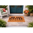 thumbnail image 2 of Do Not Disturb Peace Joy Vibes Doormat, Funny Welcome Entryway Door Mat, Indoor Outdoor Front Door Mat (36x60 inches) WoodByStu 5948, 2 of 4