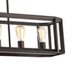 thumbnail image 4 of 34 Inches Industrial 5 Light Metal Linear Pendant, Bronze, 4 of 5