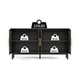 thumbnail image 4 of Aukfa Modern Accent Cabinet with Stained Glass Doors,Decorative Storage Sideboard for Living Room/Dining Room/Entryway,Black, 4 of 8