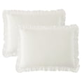 thumbnail image 3 of My Texas House Angelina Draping Ruffle Polyester 3-Piece Bedspread Set, Ivory, King, 3 of 6