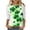 14 Green, variant on St. Patrick's Day Shirts, 3/4 Sleeve T Shirts for Women, Round Neck Blouse Tops Fashion Woman Casual Printing Blouse Crewneck 3/4 Sleeved T-Shirt Summer Tops