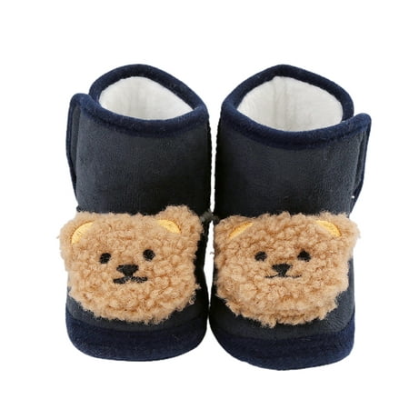 

Acuteok Baby Snow Boots Soft Sole Cartoon Bear Non-Slip First Walker Shoes Infant Winter Boots