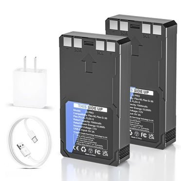 2Pack Replacement for LIT 22 Pro Battery, Hunting Battery for Cellular Trail Camera Flex-M, Flex-S, Flex-G36 , Flex-Plus with Type-C Cable