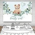 thumbnail image 4 of Boy Bear Baby Shower Backdrop We Can Bearly Wait Background Watercolor Leaves Bear Baby Shower Party Cake Table Decoration Photo Booth Props, 4 of 6