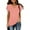 Pink, variant on ​Women's V-Neck Crossover Summer Tops​ - Puff Sleeve Short Sleeve & Lightweight Fabric for Everyday Casual Wear