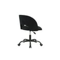 thumbnail image 3 of Mainstays Fabric Upholstered Open Back Office Chair with Textured Boucle Fabric Casters, Black, for Teens and Adults, 3 of 6