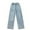 Light Blue, variant on Tiijoy Girls Baggy Wide Leg Jeans Toddler Casual Straight Denim Pants with Star Patches, Sizes 4-5