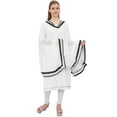 thumbnail image 4 of Phagun Net Dupatta Women's Long Stole Scarves Hizab Wrap Indian Chunni-White, 4 of 5