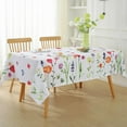 thumbnail image 3 of Spring Summer Table Cloth 60x84 Inch,Floral Butterfly Stain Resistant Fabric Tablecloth,Red Blue Flower Spill Proof Wrinkle Free Polyester Table Cover for Outdoor Picnic Dinning, 3 of 6
