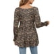 thumbnail image 4 of Camisas Para Mujer Casual Moda Manga Larga Cuello en V Estampado Puff Manga Larga Túnica Top Odeerbi ODB126175, 4 of 7