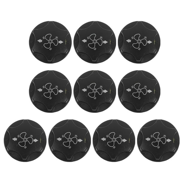 10 perillas de control universales: perilla de control de velocidad para ventiladores industriales, almacenes y oficinas grandes, color negro.