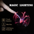 thumbnail image 2 of Plasma Ball Light, Thunder Lightning Plug-in Touch Sensitive - USB or Battery Powered for Party, Decorations, Kids, Bedroom, Home, 3 Inch, 2 of 6