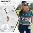 thumbnail image 6 of Uorisanigo Blue Aztec Matching Couple Outfits Golf Shirts for Men Women Short Sleeve Sports 1/4 Zip Summer Quick Dry Workout Shirts Quick-Dry Athletic Casual Stylish Collared Tops, 6 of 8