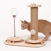 Interactive Scratch Post and Activity Center -- The Ultimate Cat Playground S1501