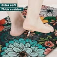 thumbnail image 5 of Boho Floral Kitchen Rugs Black Flowers Kitchen Mat Anti Fatigue Non-Slip Kitchen Floor Mats Comfort Standing Colorful Mat Farmhouse Waterproof Sink Laundry PVC Home & Office (17.3 x 28 +17.3 x 47), 5 of 6