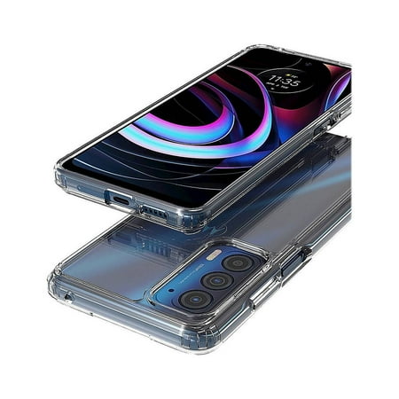 SaharaCase - Hybrid-Flex Hard Shell Series Case for Motorola Edge (2021) - Clear