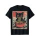 thumbnail image 1 of Camiseta para hombre con diseño de gato ramen japonés, divertidas camisetas gráficas, regalos de anime de gato kawaii., 1 of 6
