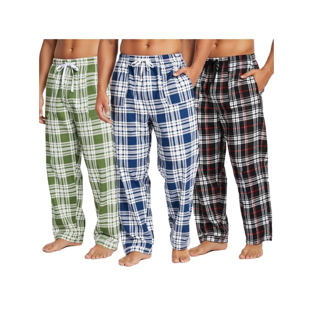 Espada Pantalon de Pijama de Franela para Hombre (Paquete de 3)