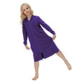 thumbnail image 6 of Toddler Girls Hooded Bathrobe Zip-Up Long Sleeve Nightrobe Sleepwear Midi Soft Nightdress, 6 of 8