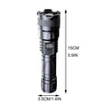 thumbnail image 3 of Rechargeable LED Flashlight, 900000 High Lumens Super Bright Tactical Flashlights with Digital Power Display, 5 Modes Zoomable Waterproof Portable Handheld Flashlight for Camping, 3 of 4