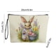 thumbnail image 3 of Bolsa de almacenamiento con estampado de conejito de Pascua, bolsa de maquillaje portátil con cremallera antideslizante y asa, bolsa de viaje para artículos pequeños, decoraciones de Pascua, bolsa de, 3 of 7