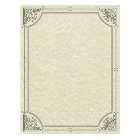 1899 Silver Certificate - Parchment Certificates, Vintage, 8 1/2 x 11, Ivory, Silver Border, 50/Pack